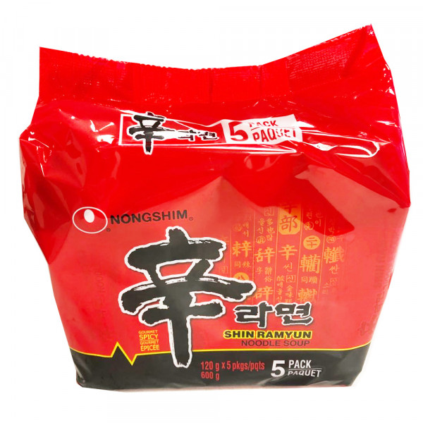 NONGSHIM Shin ramyun noodle soup / 农心辛拉面 - 120g X 5