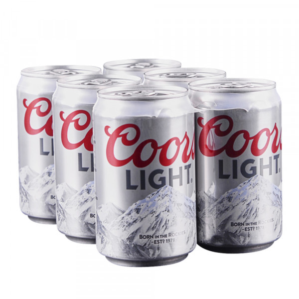 COORS LIGHT 5% Alcohol Beer / 啤酒 - 355mlx6 18 years old+
