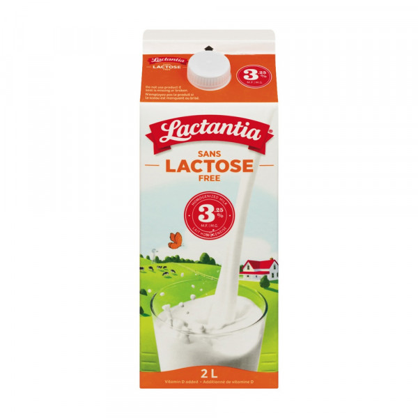 Lactantia Lactaid LACTOSE FREE 3.25% Milk / 无乳糖牛奶 - 2L