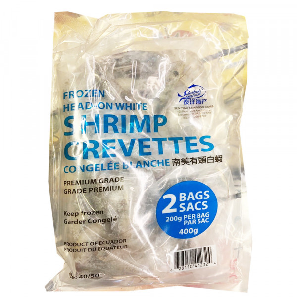 SUNTHAI White shrimps 40/50 / 南美有头白虾