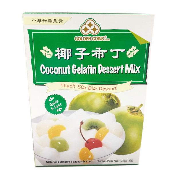 Golden Coins Coconut Gelatin Dessert Mix / 椰子布丁 - 122g