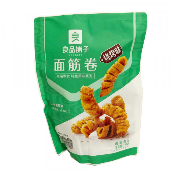 Bestore Grilled Gluten (BBQ flavor) / 良品铺子面筋卷（烧烤味）- 120g