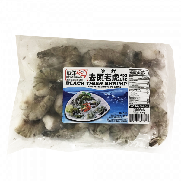 Black tiger shrimp /去头老虎虾 - 400g