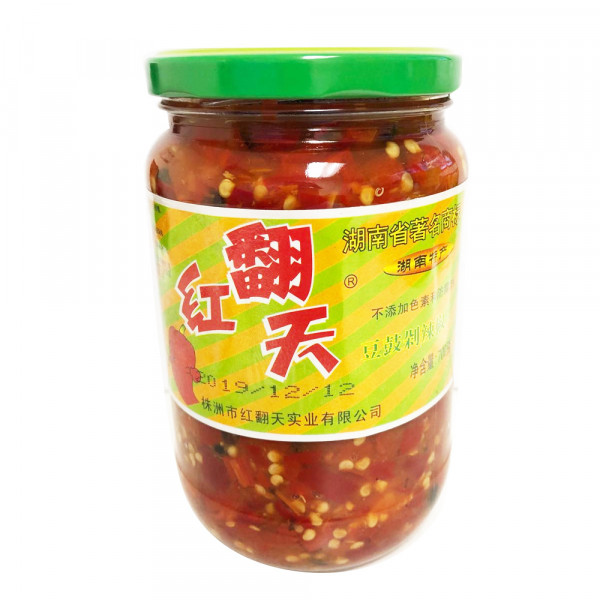 HongFanTian Bean Flavored Chopped Chili / 红翻天豆豉剁辣椒 - 700g