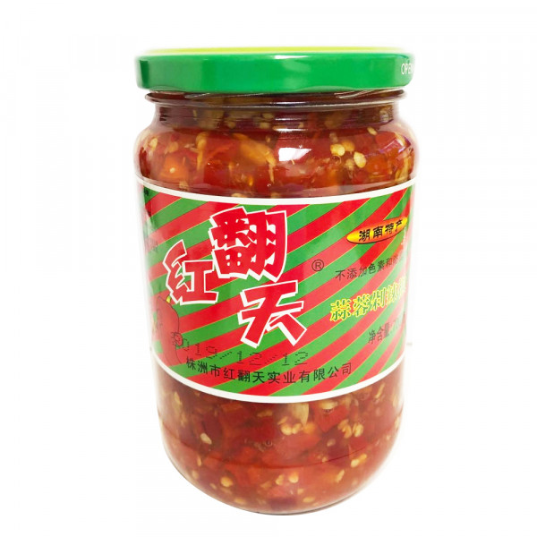 HongFanTian Garlic Flavored Chopped Chili / 红翻天蒜蓉剁辣椒 - 700g