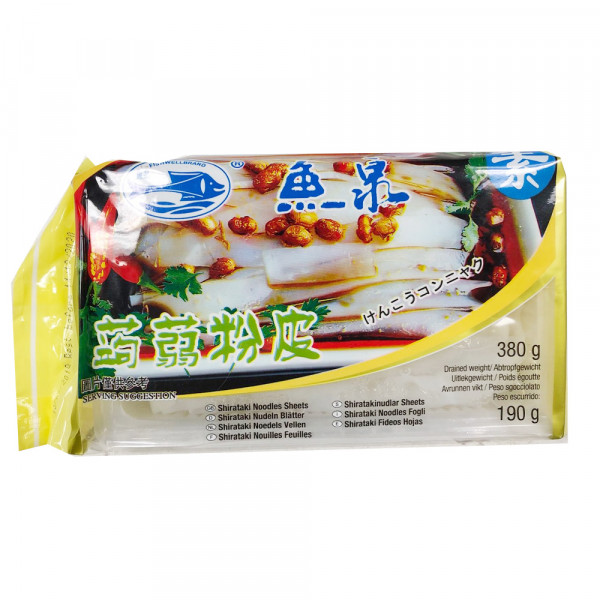 Shirataki noodles sheets / 鱼泉粉皮 - 380g