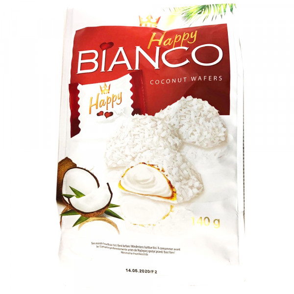 Happy Bianco Coconut Waffers / Happy 椰子威化饼 -140g