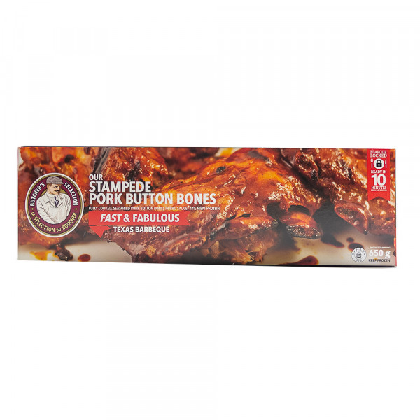 Fully Cooked Seasoned Pork Button Bones in BBQ Sauce / 烤猪排 - 650 g