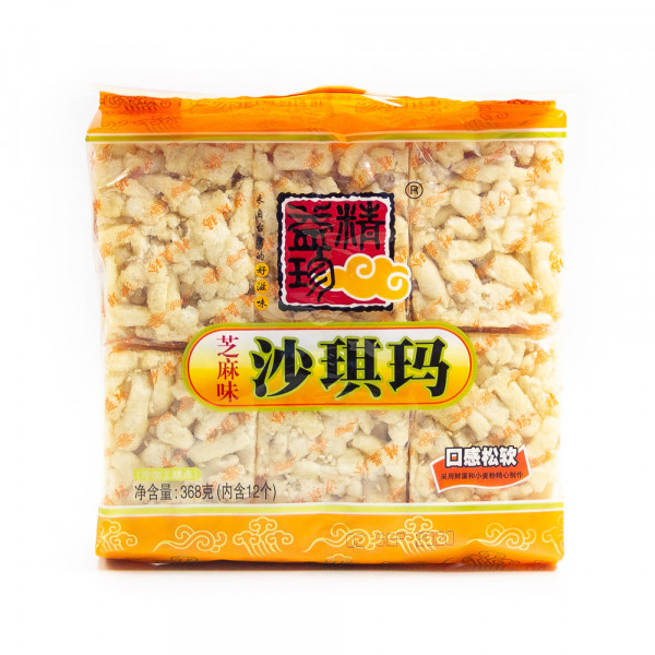 Soft Sesame Flour Cake / 精益珍沙琪玛（芝麻味) 368g