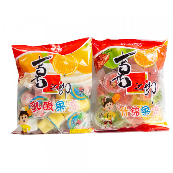 Jelly Assorted Yogurt flavors / Jelly Assorted flavors / 喜之郎乳酸果冻 / 什锦果冻 360g