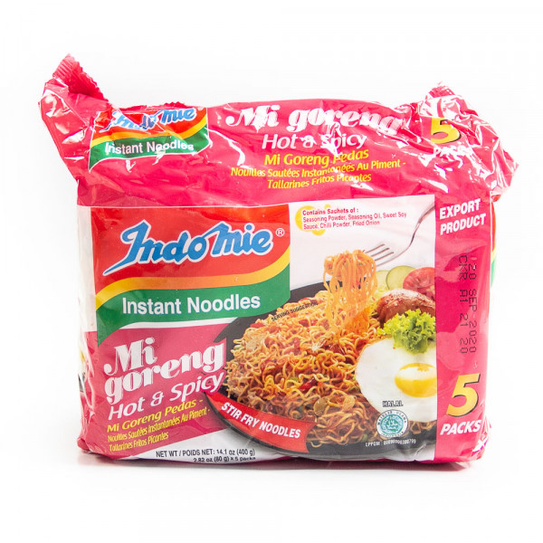Indomie Hot and Spicy Instant Noodles - 80g X 5